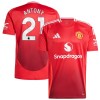 Camisola Manchester United Antony 21 Homen Equipamento 1ª 24/25